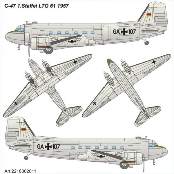 DOUGLAS C-47 1.Staffel LTG61 German Luftwaffe 1957<br /><a href='images/pictures/ETH_Arsenal/1355411630-4497.jpg' target='_blank'>Full size image</a>